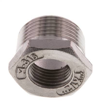 R 1'' x Rp 1/2'' M/F Stainless steel Reducing Ring 16 Bar