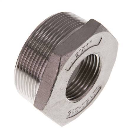 R 2'' x Rp 1'' M/F Stainless steel Reducing Ring 16 Bar