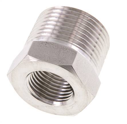 3/4'' NPT x 3/8'' NPT M/F Stainless steel Reducing Ring 170 Bar - Hydraulic