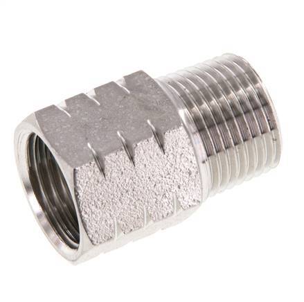 R 3/8'' x 3/8'' NPT M/F Stainless steel Reducing Ring 40 Bar - Hydraulic