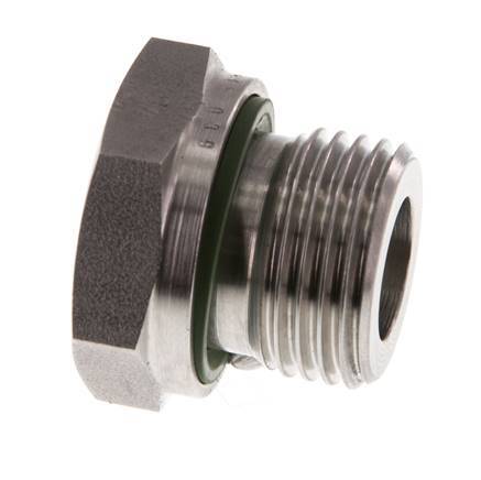 G 1/2'' x G 1/4'' M/F Stainless steel Reducing Adapter 630 Bar - Hydraulic