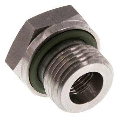 G 1/2'' x G 1/4'' M/F Stainless steel Reducing Adapter 630 Bar - Hydraulic