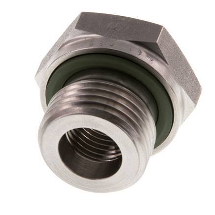 G 1/2'' x G 1/4'' M/F Stainless steel Reducing Adapter 630 Bar - Hydraulic