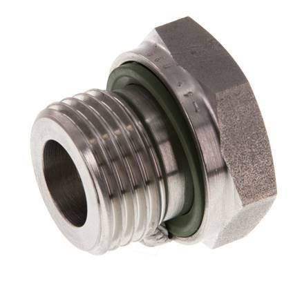 G 1/2'' x G 1/4'' M/F Stainless steel Reducing Adapter 630 Bar - Hydraulic
