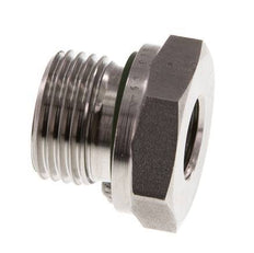G 1/2'' x G 1/4'' M/F Stainless steel Reducing Adapter 630 Bar - Hydraulic