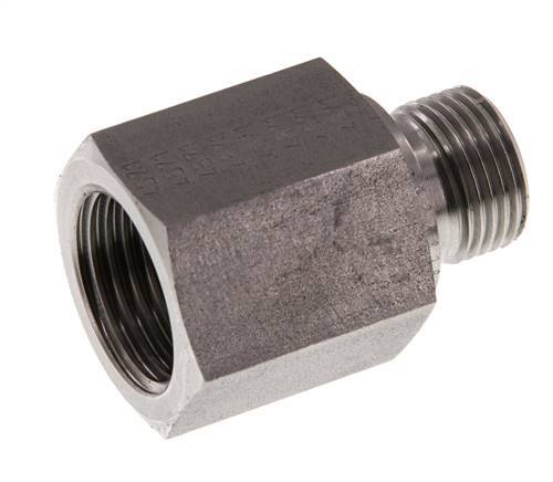 G 3/8'' x G 1/2'' M/F Stainless steel Reducing Adapter 630 Bar - Hydraulic