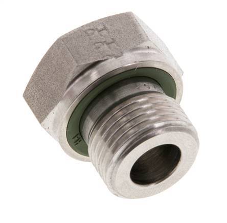 G 3/8'' x G 1/8'' M/F Stainless steel Reducing Adapter 630 Bar - Hydraulic