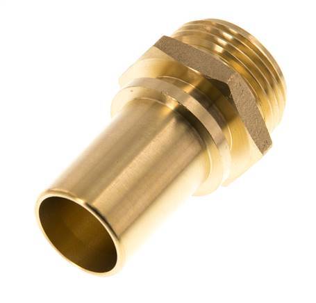 G 1'' Male x 25mm Brass Hose barb with Safety Collar DIN 2817