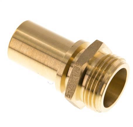 G 1'' Male x 25mm Brass Hose barb with Safety Collar DIN 2817