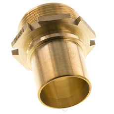 G 1 1/2'' Male x 38mm Brass Hose barb with Safety Collar DIN 2817