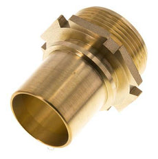 G 1 1/2'' Male x 38mm Brass Hose barb with Safety Collar DIN 2817