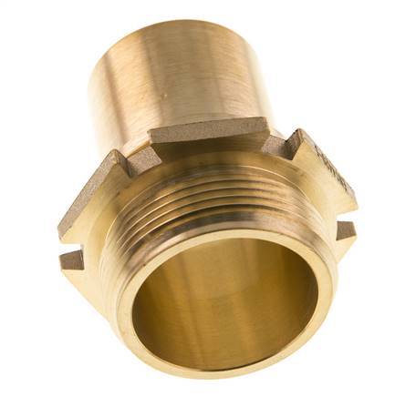 G 1 1/2'' Male x 38mm Brass Hose barb with Safety Collar DIN 2817