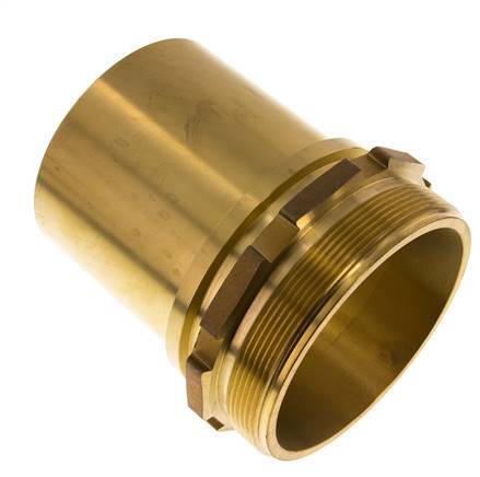 G 4'' Male x 100mm Brass Hose barb with Safety Collar DIN 2817