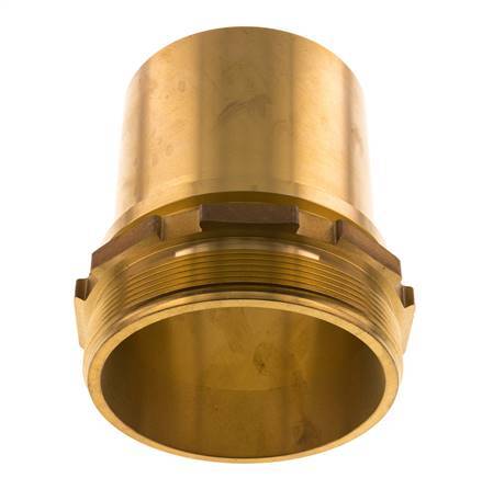G 4'' Male x 100mm Brass Hose barb with Safety Collar DIN 2817