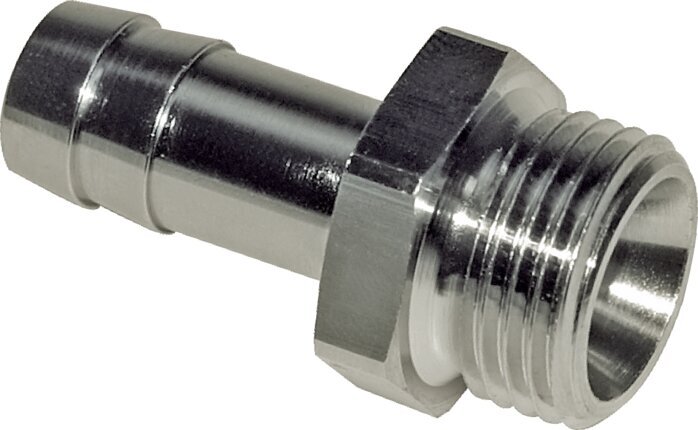 G 1/4'' Male x 6mm Nickel plated Brass Hose barb 16 Bar [5 Pieces]