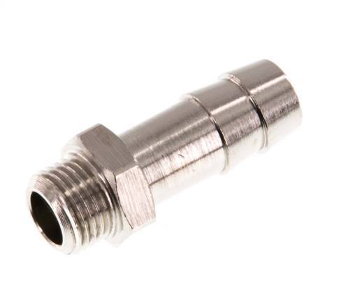 G 1/8'' Male x 9mm Nickel plated Brass Hose barb 16 Bar [5 Pieces]