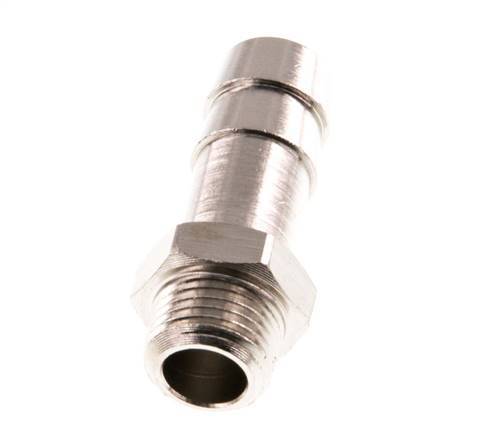 G 1/8'' Male x 9mm Nickel plated Brass Hose barb 16 Bar [5 Pieces]