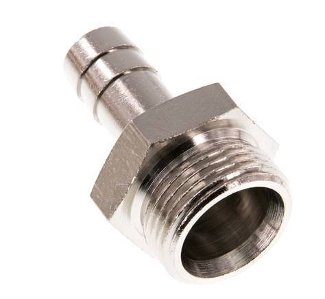 G 3/4'' Male x 13mm Nickel plated Brass Hose barb 16 Bar