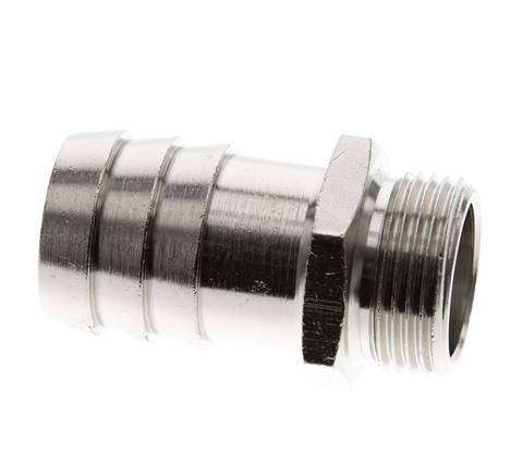 G 3/4'' Male x 25mm Nickel plated Brass Hose barb 16 Bar