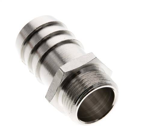 G 3/4'' Male x 25mm Nickel plated Brass Hose barb 16 Bar