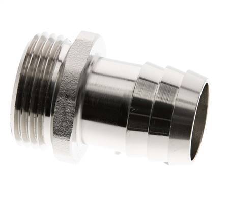G 1'' Male x 25mm Nickel plated Brass Hose barb 16 Bar