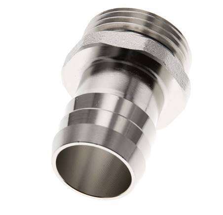 G 1'' Male x 25mm Nickel plated Brass Hose barb 16 Bar