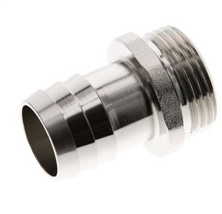 G 1'' Male x 25mm Nickel plated Brass Hose barb 16 Bar