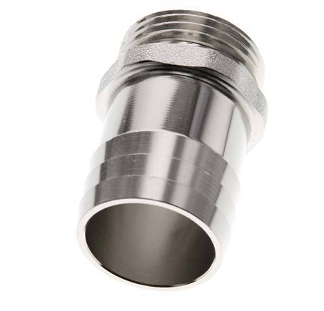 G 1'' Male x 32mm Nickel plated Brass Hose barb 16 Bar