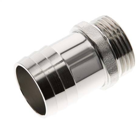G 1'' Male x 32mm Nickel plated Brass Hose barb 16 Bar