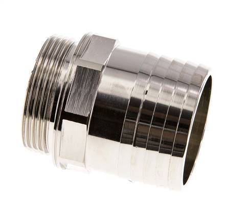 G 1 1/2'' Male x 50mm Nickel plated Brass Hose barb 16 Bar