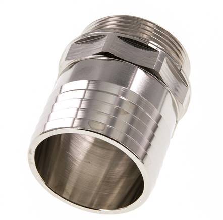 G 1 1/2'' Male x 50mm Nickel plated Brass Hose barb 16 Bar