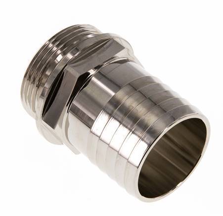 G 1 1/4'' Male x 38mm Nickel plated Brass Hose barb 16 Bar