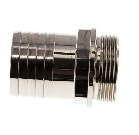 G 1 1/4'' Male x 38mm Nickel plated Brass Hose barb 16 Bar