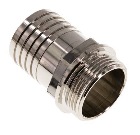 G 1 1/4'' Male x 38mm Nickel plated Brass Hose barb 16 Bar