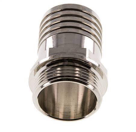 G 1 1/4'' Male x 38mm Nickel plated Brass Hose barb 16 Bar