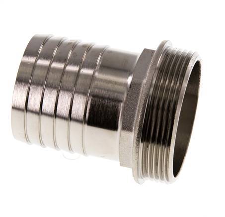 G 2'' Male x 50mm Nickel plated Brass Hose barb 16 Bar