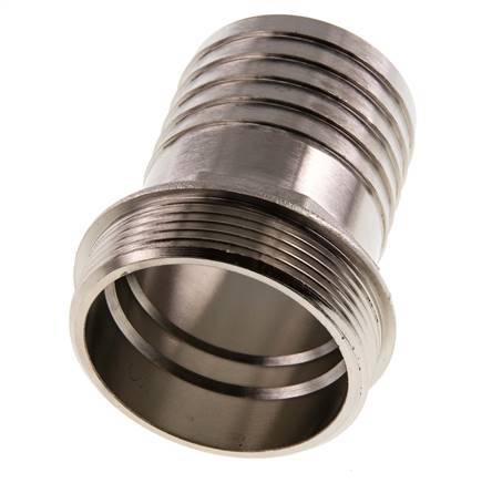 G 2'' Male x 50mm Nickel plated Brass Hose barb 16 Bar
