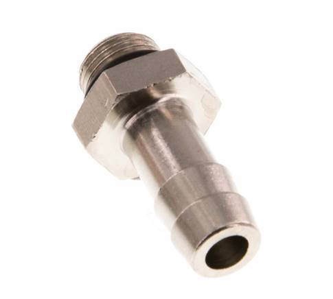G 1/8'' Male x 8mm Nickel plated Brass Hose barb with NBR Seal 30 Bar [5 Pieces]
