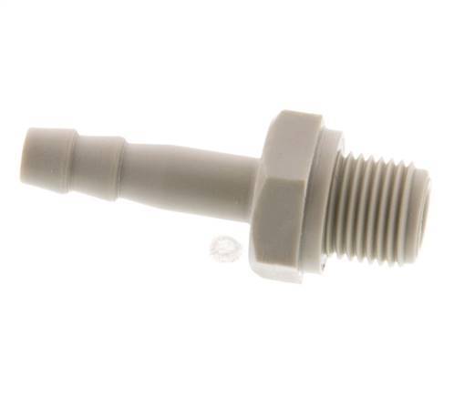 G 1/8'' Male x 4mm Polypropylene (PP) Hose barb 10 Bar