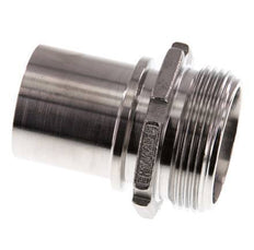 G 1 1/2'' Male x 38mm Stainless steel Hose barb with Safety Collar DIN 2817