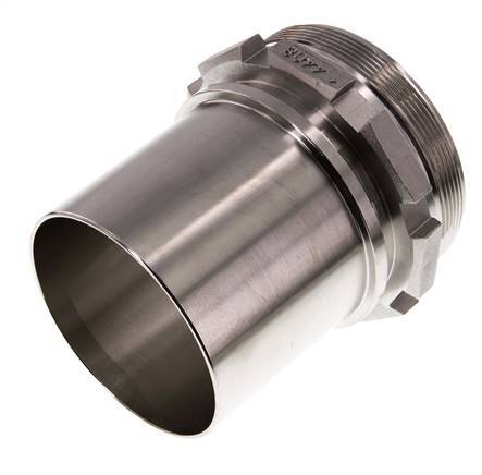 G 4'' Male x 100mm Stainless steel Hose barb with Safety Collar DIN 2817