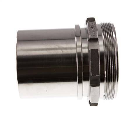 G 4'' Male x 100mm Stainless steel Hose barb with Safety Collar DIN 2817
