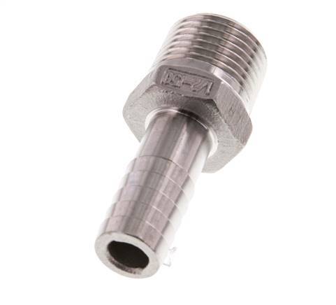 R 1/2'' Male x 13mm Stainless steel Hose barb 16 Bar
