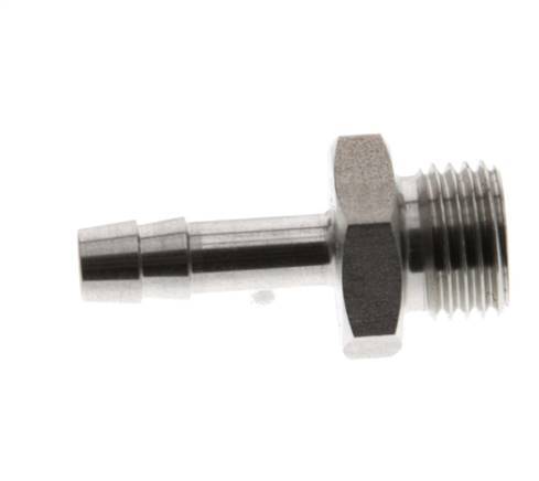G 1/4'' Male x 6mm Stainless steel Hose barb 40 Bar