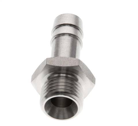 G 1/4'' Male x 9mm Stainless steel Hose barb 40 Bar