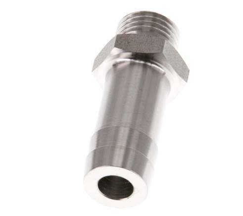 G 1/4'' Male x 13mm Stainless steel Hose barb 40 Bar