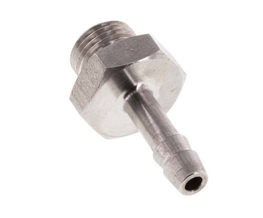G 1/8'' Male x 4mm Stainless steel Hose barb 40 Bar