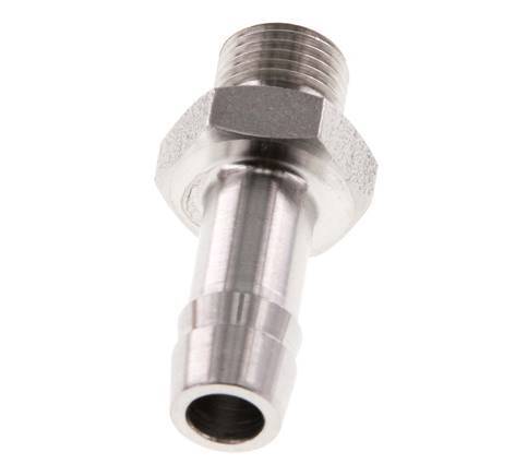 G 1/8'' Male x 8mm Stainless steel Hose barb 40 Bar