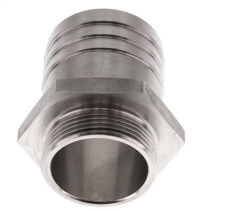 G 1 1/2'' Male x 50mm Stainless steel Hose barb 40 Bar