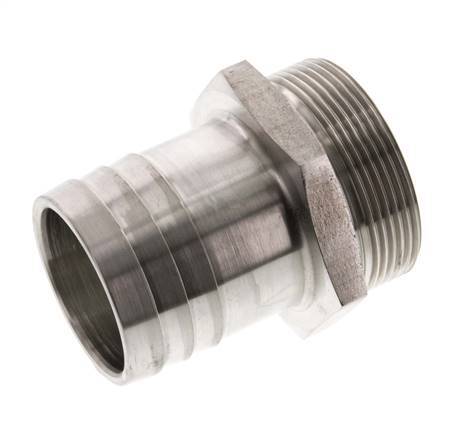 G 2'' Male x 50mm Stainless steel Hose barb 40 Bar
